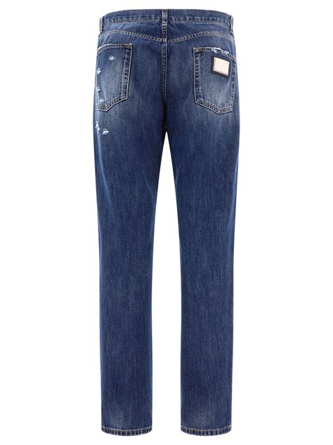 jeans strappati dolce gabbana|Straight.